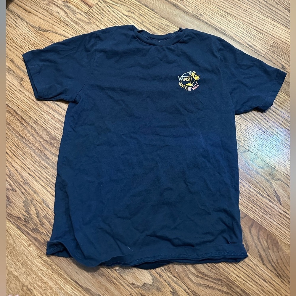 Vans Navy Blue Custom Fit Ombre Tee Size Small